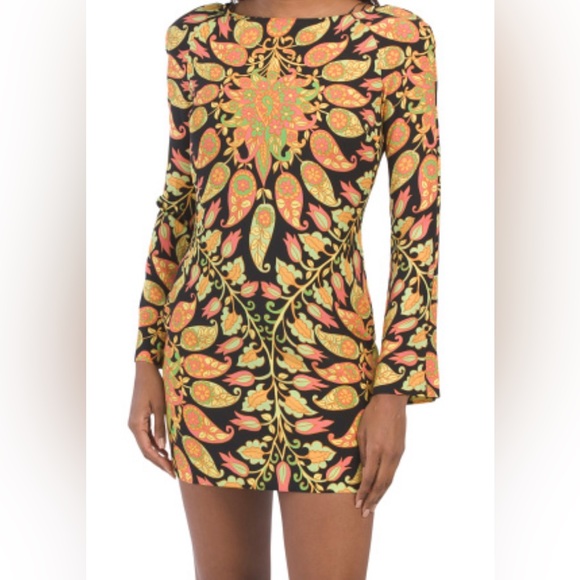 Zara Dresses Zara Long Sleeve Paisley Print Flower Dress Nwt Poshmark